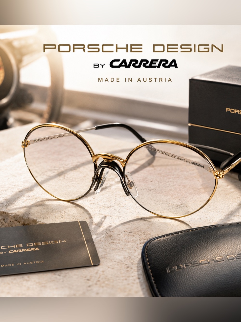 Porsche Design by Carrera Round Eyeglasses – Made in Austria – Model 5658